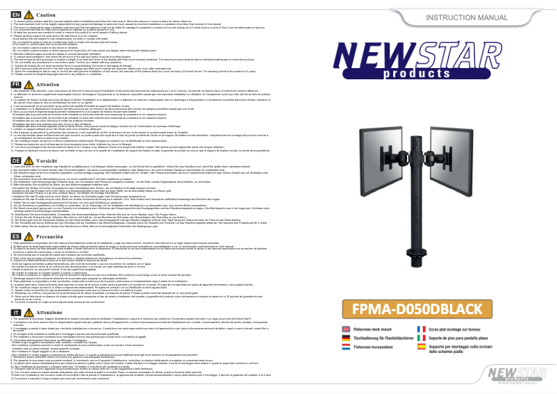 Page n°1 - Manuel utilisateur Newstar FPMA-D050D