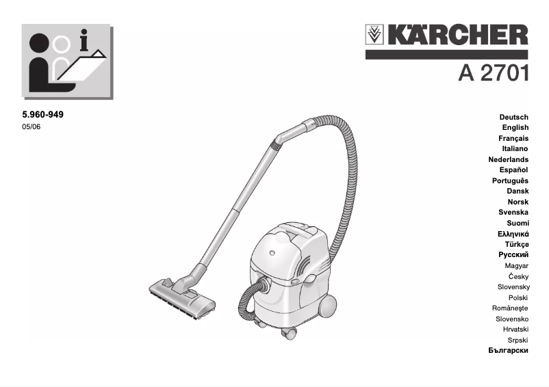 Page n°1 - Manuel utilisateur Kärcher A 2701