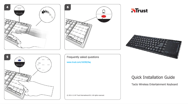 Image de la première page du manuel de l'appareil 18290 Tacto Wirelss Entertainment