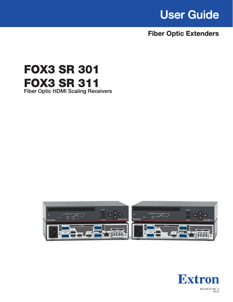 Image de la première page du manuel de l'appareil FOX3 SR 311