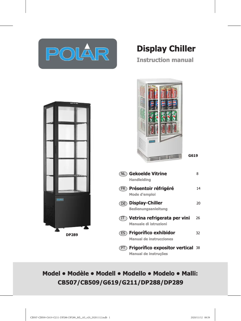Page 1 de la notice Manuel utilisateur Polar DP289