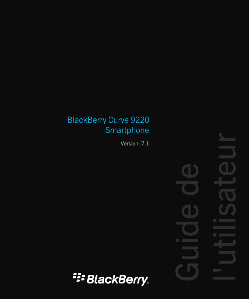 Page 1 de la notice Manuel utilisateur BlackBerry Curve 9220
