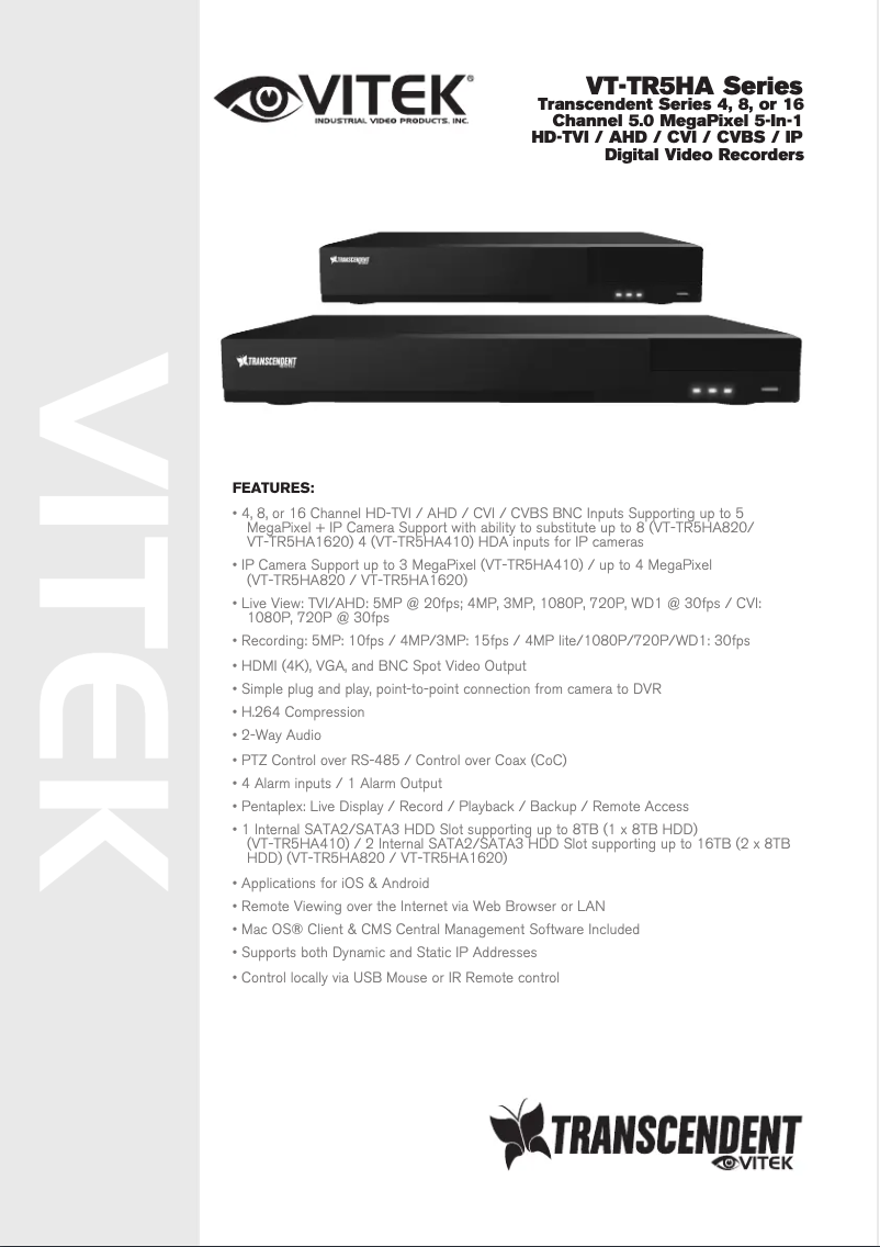 Image de la première page du manuel de l'appareil VT-TR5HA410