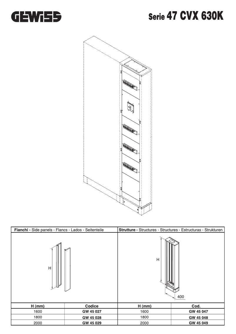 Page 1 de la notice Manuel utilisateur Gewiss GW45298