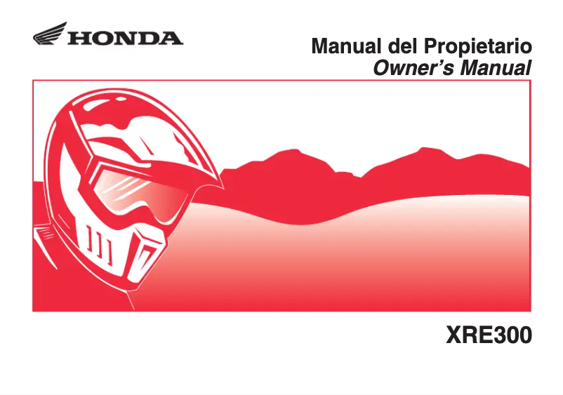 Page 1 de la notice Manuel utilisateur Honda XRE300 (2014)