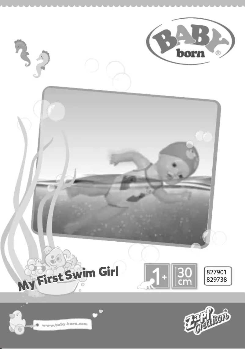Page 1 de la notice Manuel utilisateur BABY born My First Swim Girl 831915