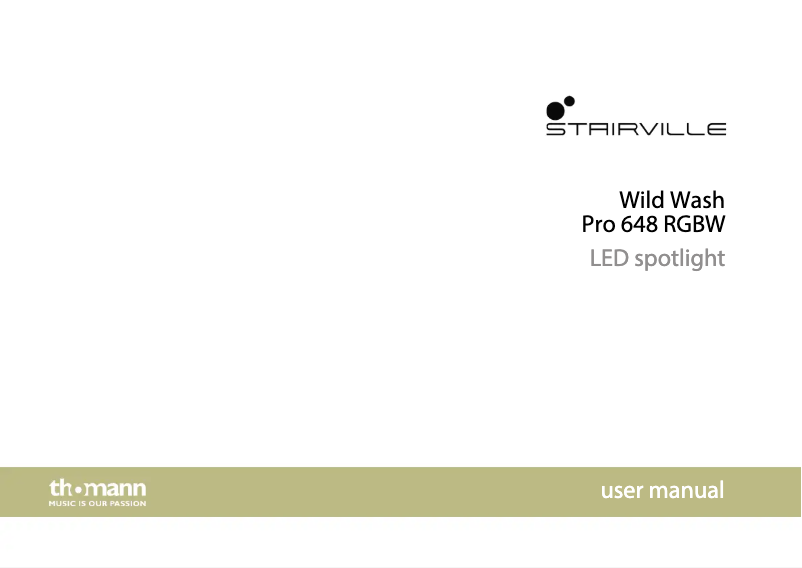 Page 1 de la notice Manuel utilisateur Stairville Wild Wash Pro 648 RGBW