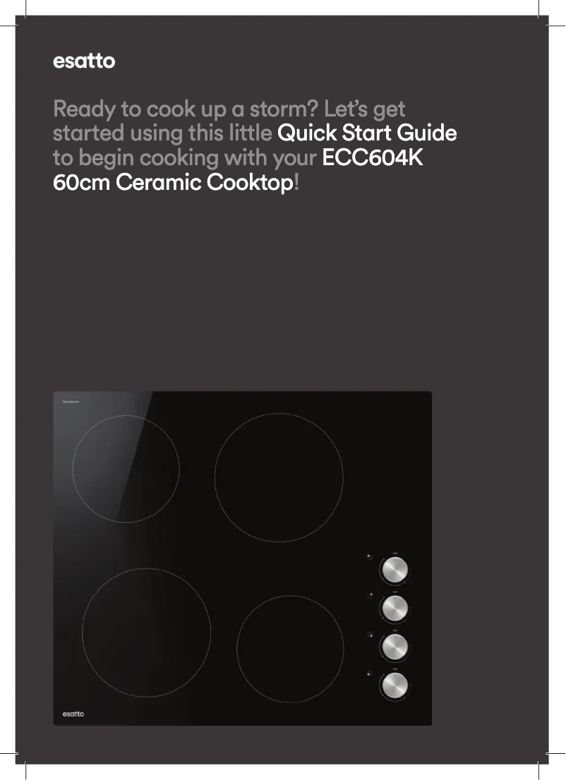 Page 1 de la notice Guide de démarrage rapide Esatto ECC604K