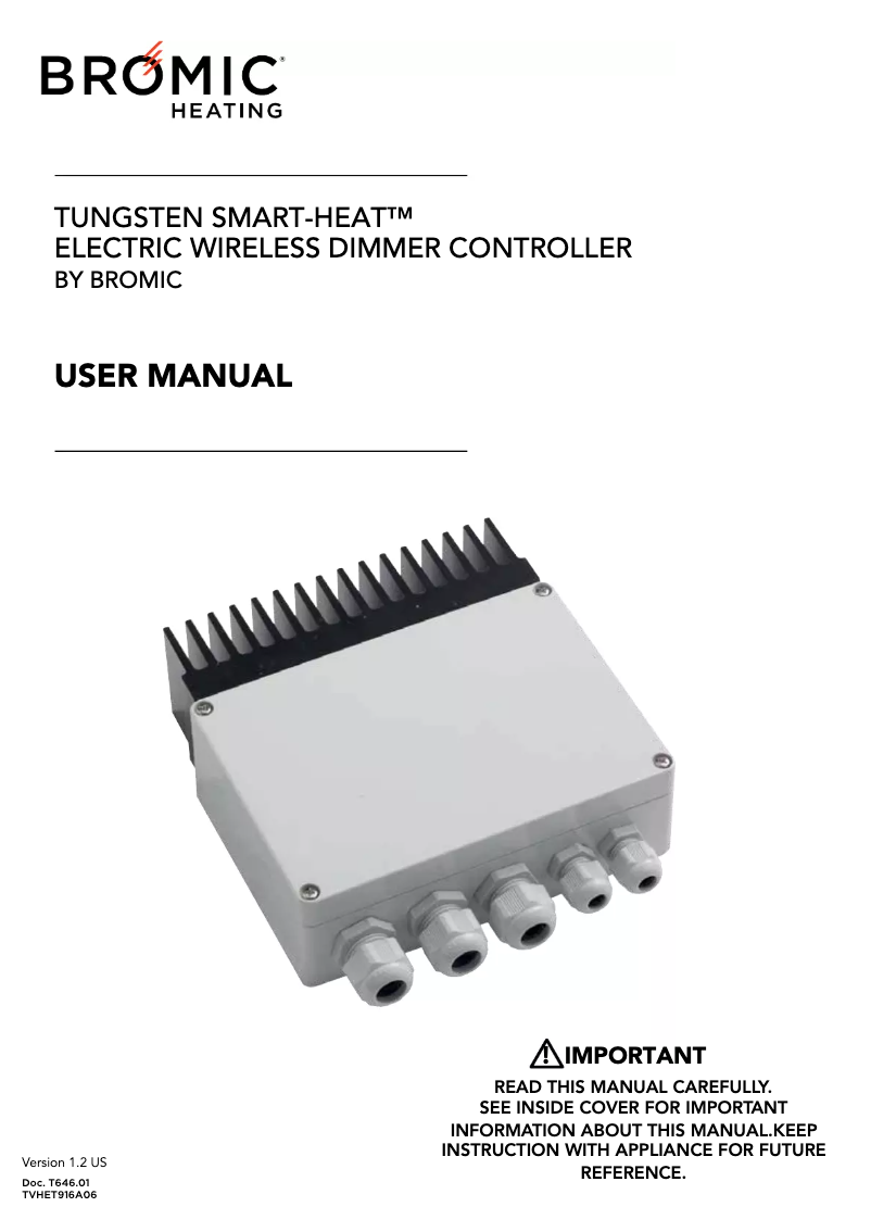 Page n°1 - Manuel utilisateur Bromic BH3130011-1