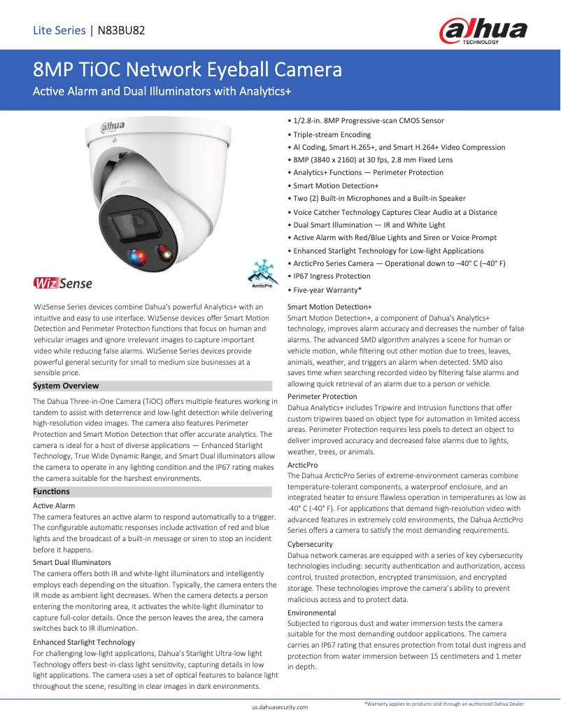 Image de la première page du manuel de l'appareil N83BU82