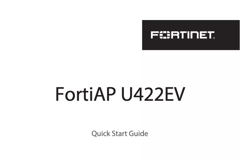 Image de la première page du manuel de l'appareil FortiAP U422EV
