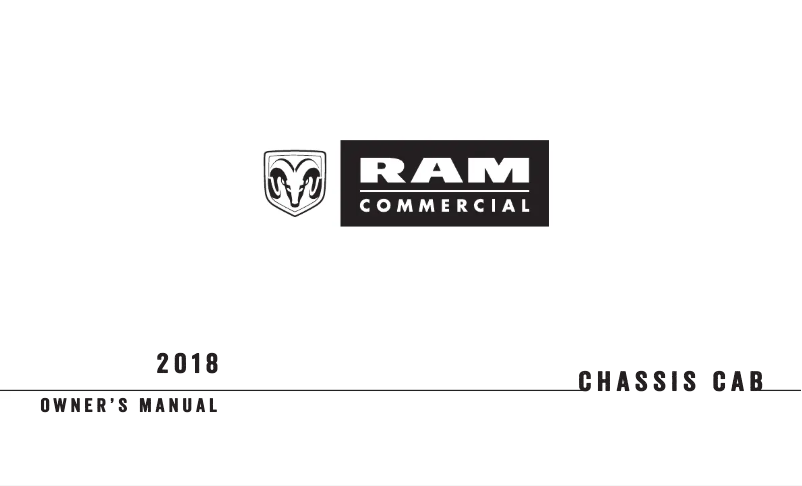 Page 1 de la notice Manuel utilisateur RAM Chassis Cab (2018)