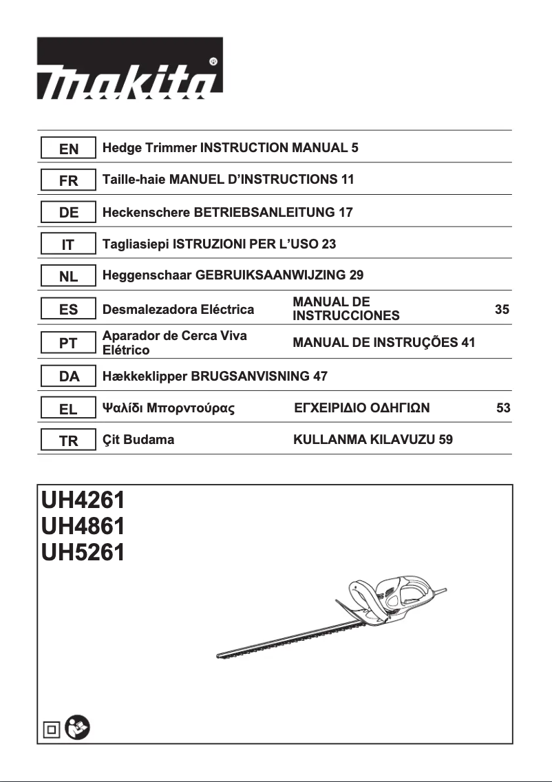 Image de la première page du manuel de l'appareil UH4861