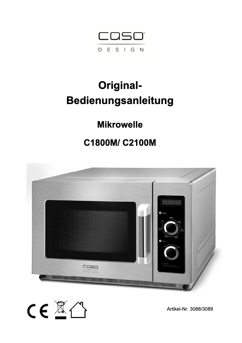 Image de la première page du manuel de l'appareil C1800M