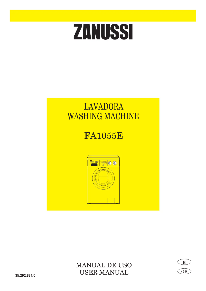 Page n°1 - Manuel utilisateur Zanussi FA 1055 E