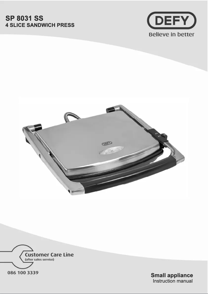 Image de la première page du manuel de l'appareil SP 8031 SS