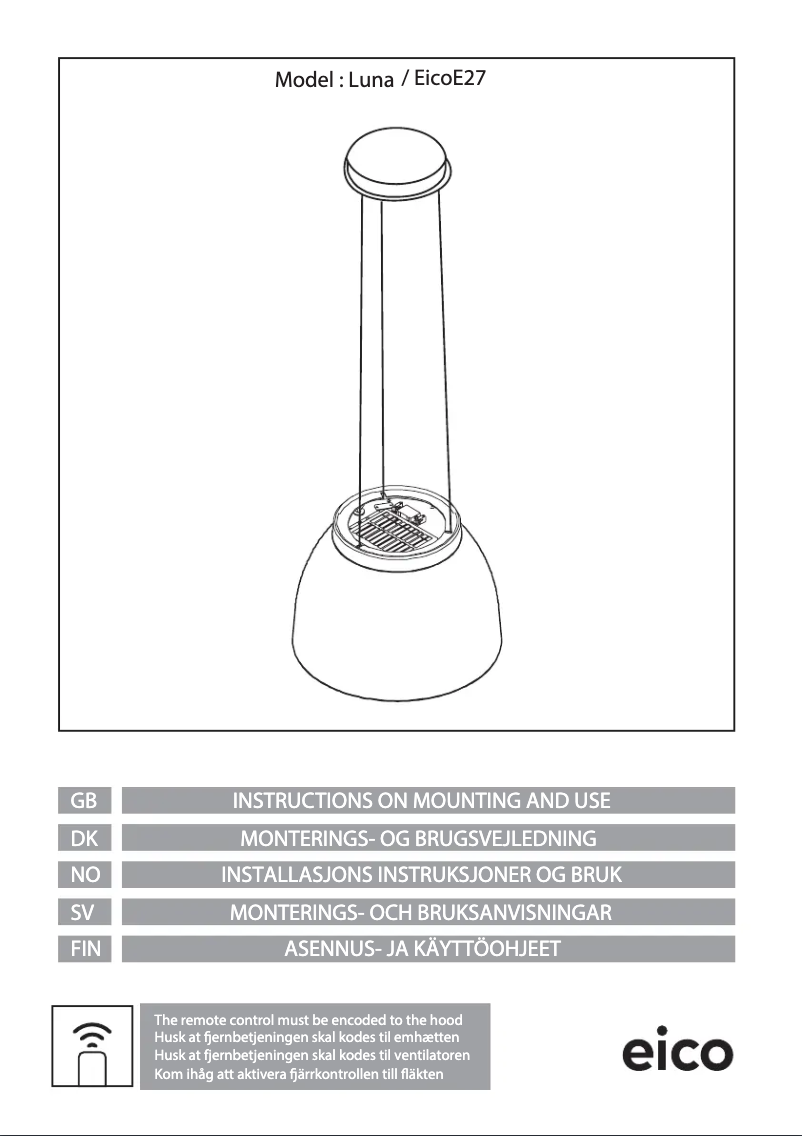 Image de la première page du manuel de l'appareil E27 N
