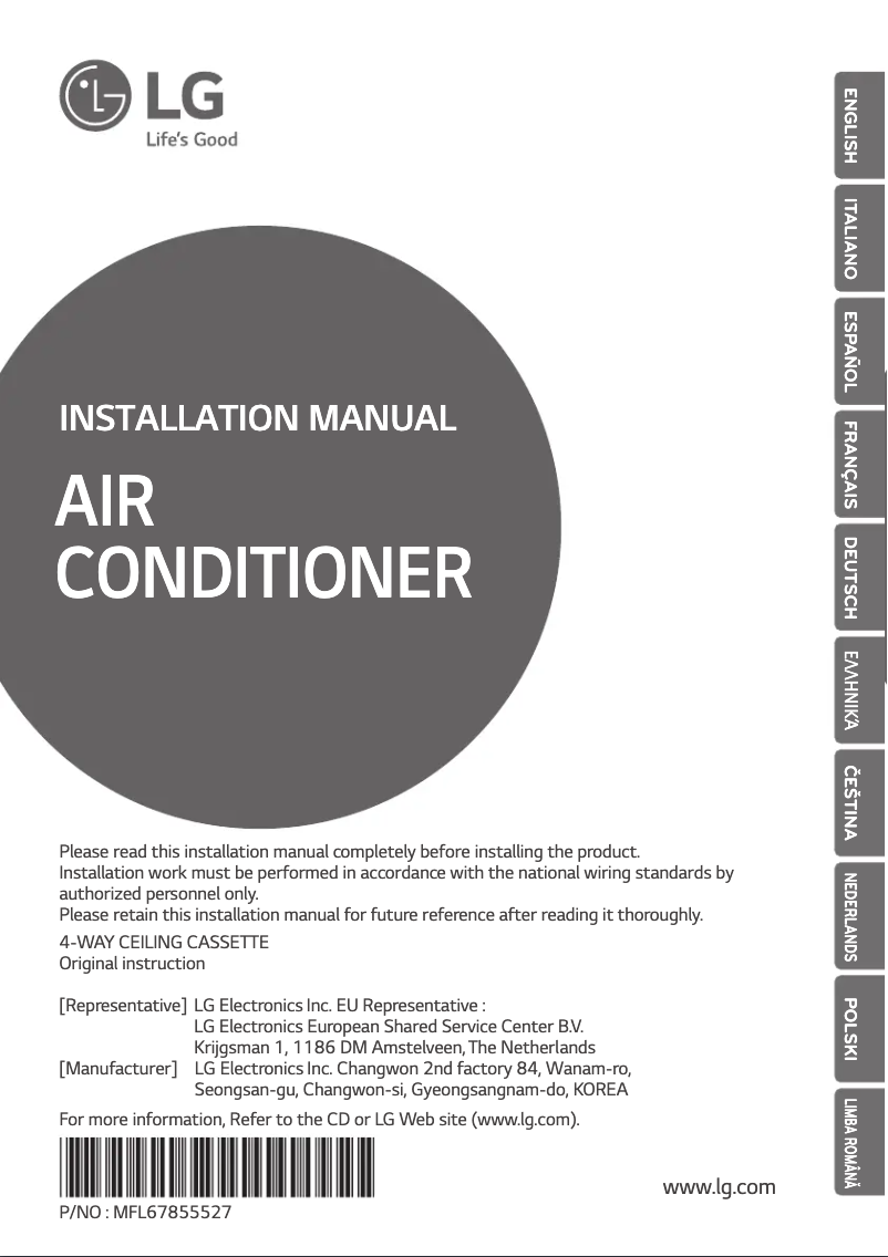 Page n°1 - Guide d'installation LG UT42