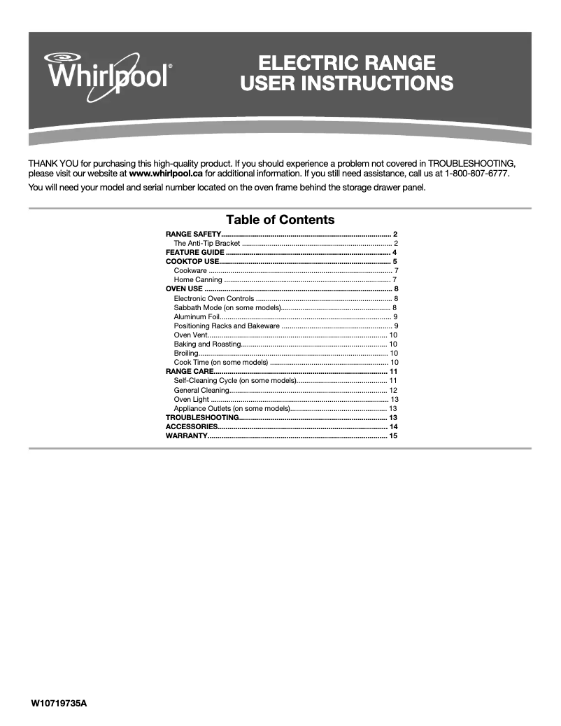 Page 1 de la notice Manuel utilisateur Whirlpool YWFC310S0EW
