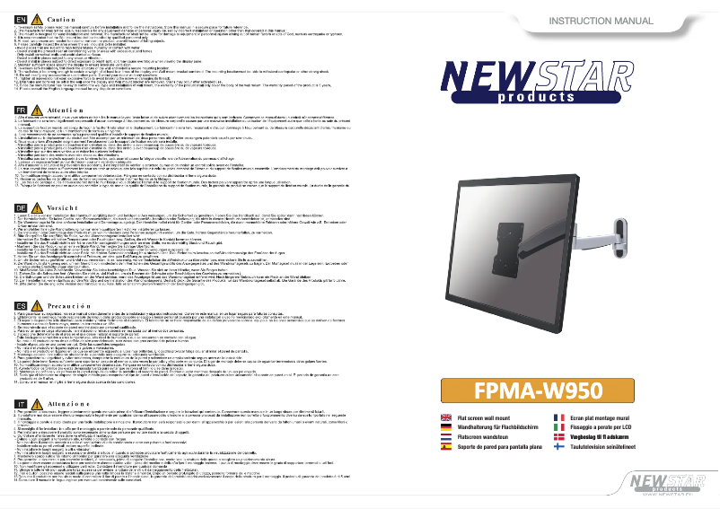 Page n°1 - Manuel utilisateur Newstar FPMA-W950