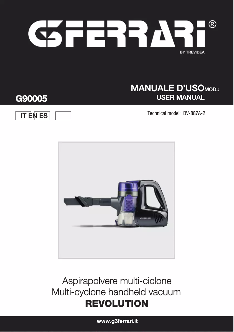 Page 1 de la notice Manuel utilisateur G3 Ferrari Revolution G90005