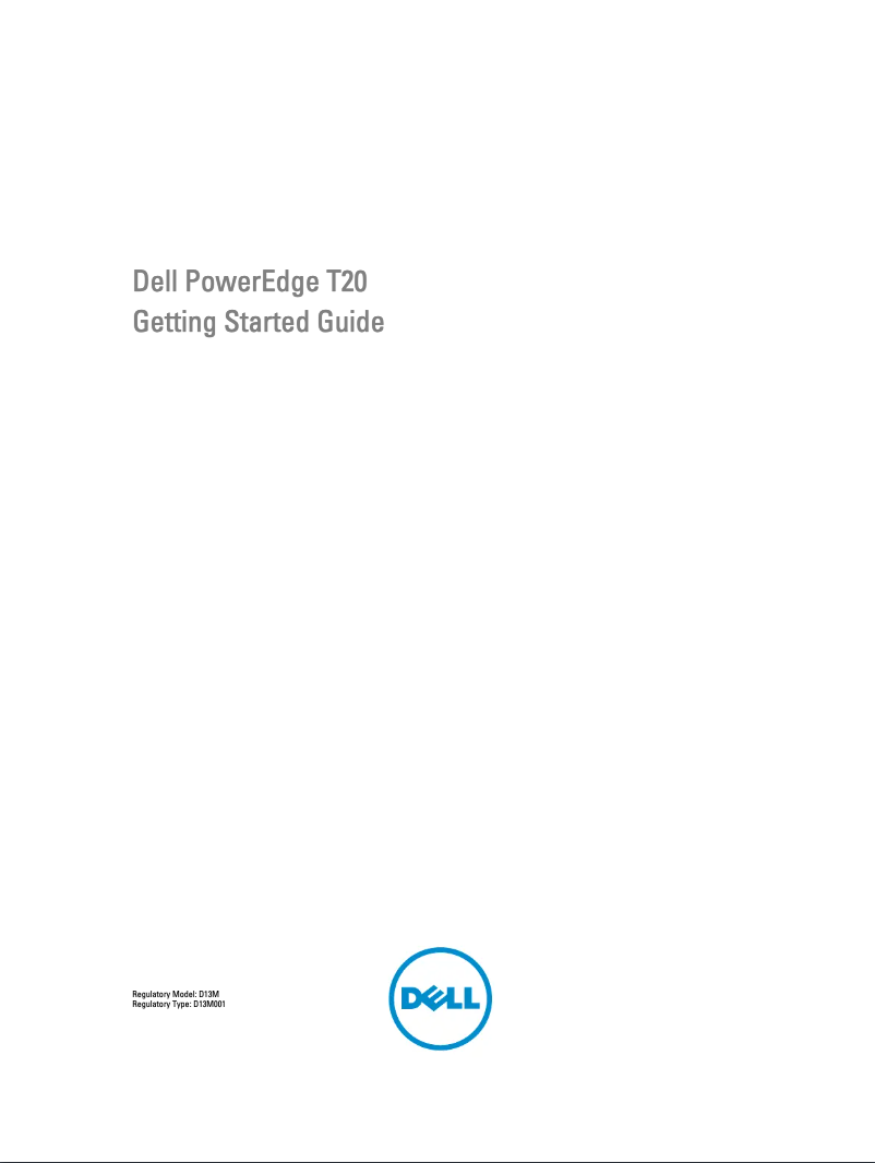Page n°1 - Guide d'installation Dell PowerEdge T20