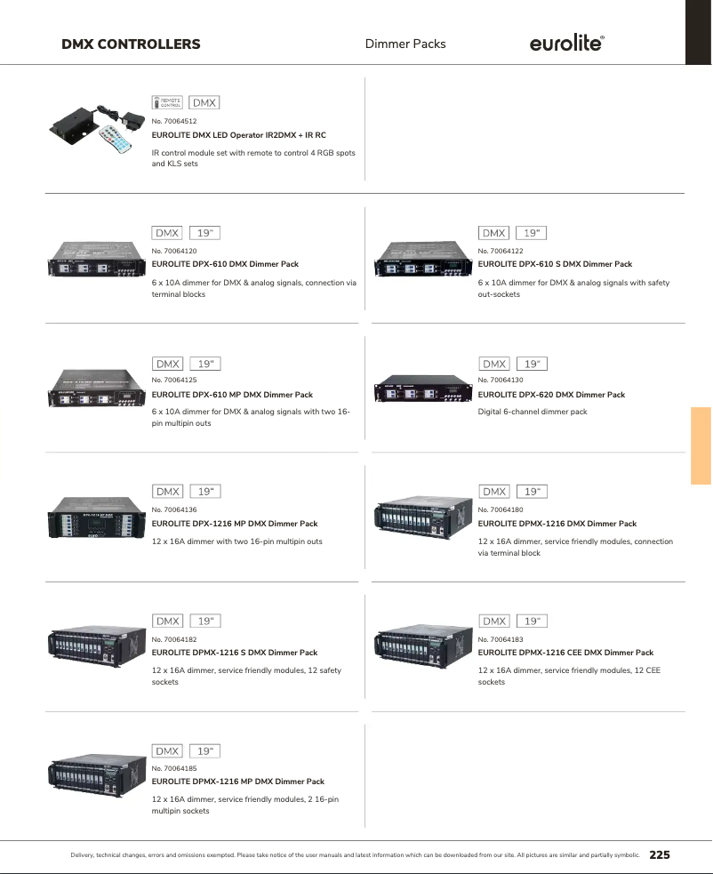 Page n°1 - Catalogue Eurolite DPX-620