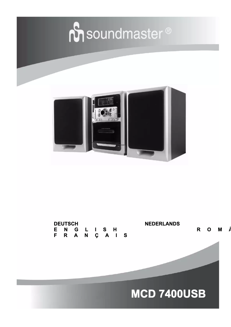 Image de la première page du manuel de l'appareil MCD 7400USB