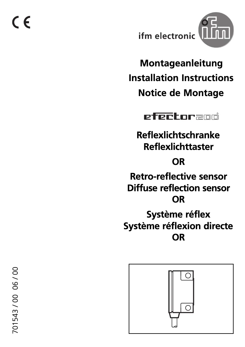Page n°1 - Manuel utilisateur IFM OR0009