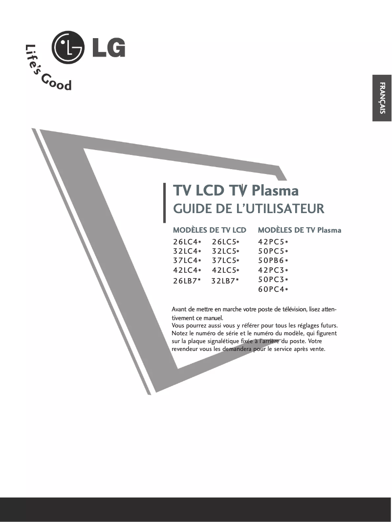Image de la première page du manuel de l'appareil 50PB65
