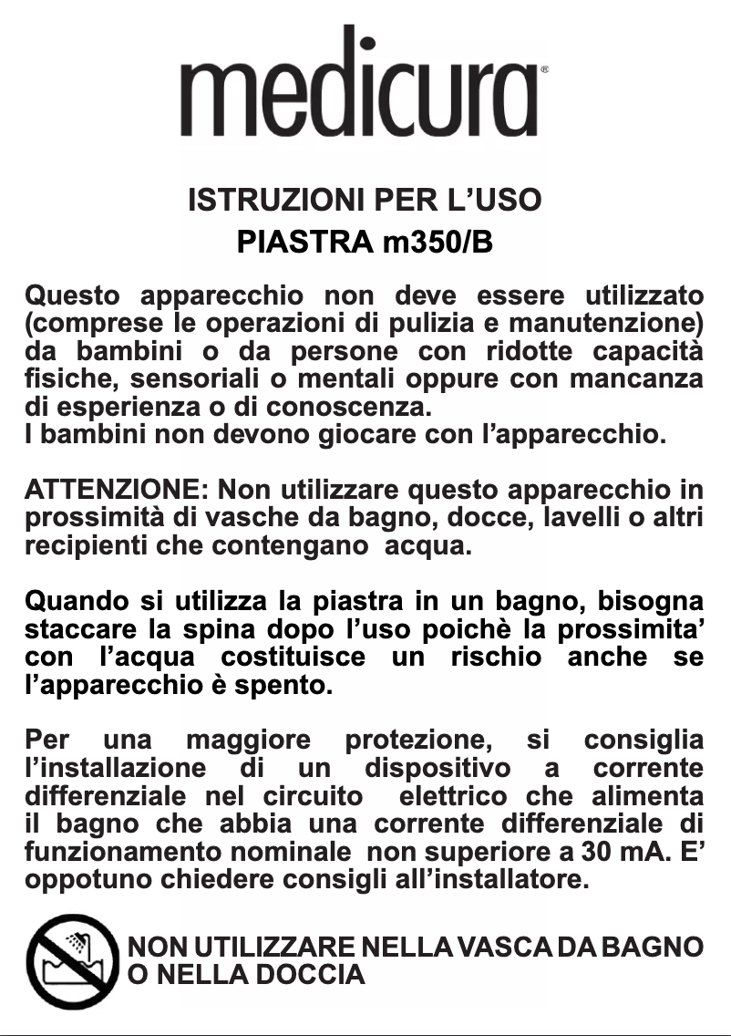 Image de la première page du manuel de l'appareil M350