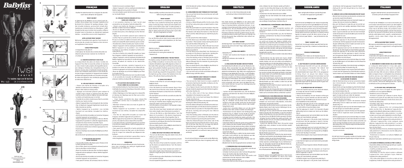 Page 1 de la notice Manuel utilisateur BaByliss Twist Secret Set
