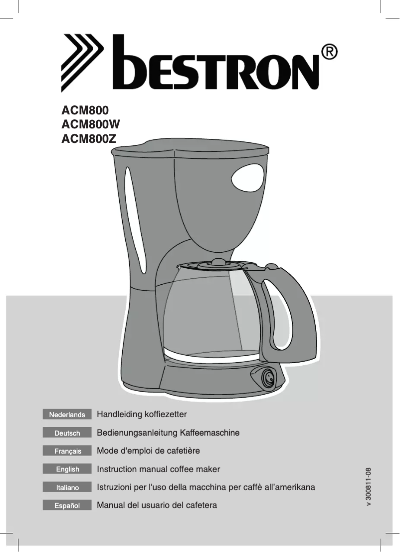 Page 1 de la notice Manuel utilisateur Bestron ACM800W