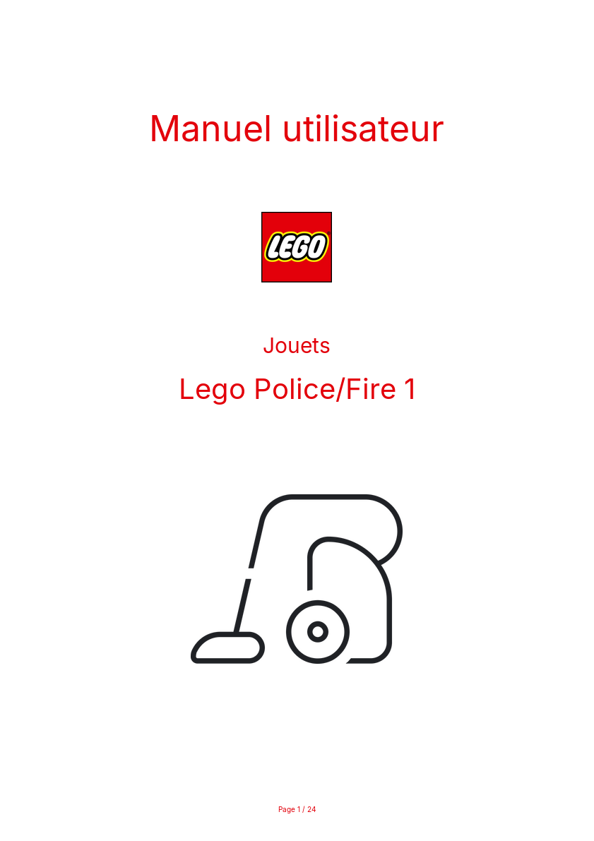 Image de la première page du manuel de l'appareil Police/Fire 1