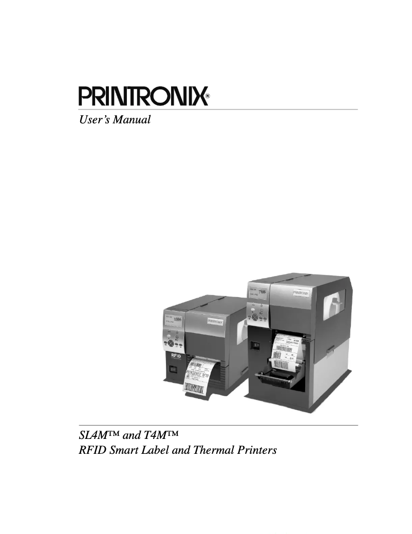 Page n°1 - Manuel utilisateur Printronix SmartLine SL4M