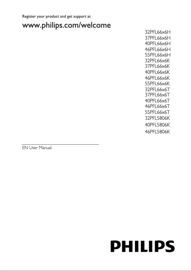 Page 1 de la notice Manuel utilisateur Philips 40PFL6626H