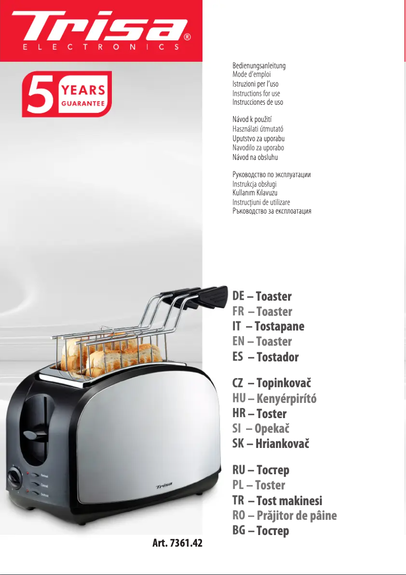 Page 1 de la notice Manuel utilisateur Trisa Crispy Snack 7361.42