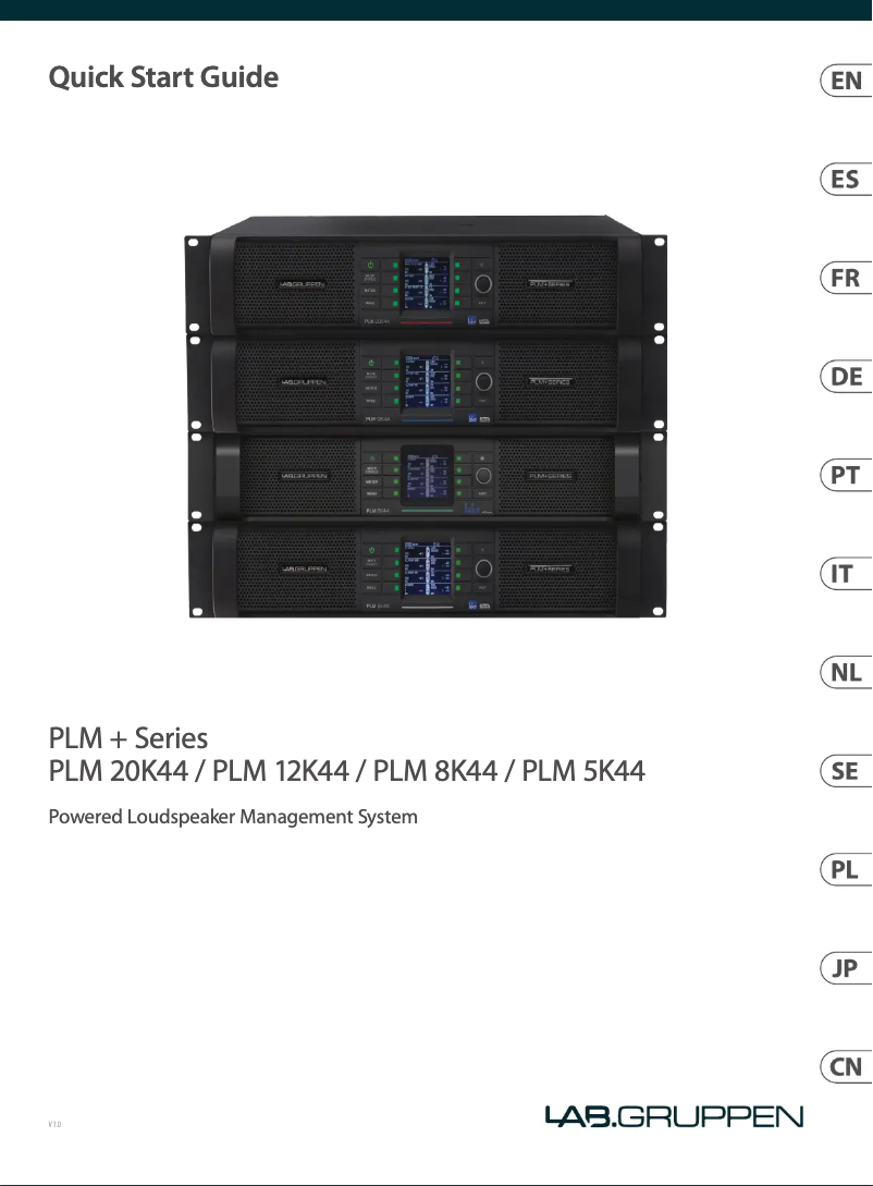Página 1 del manual Manual de usuario Lab Gruppen PLM 8K44 BP