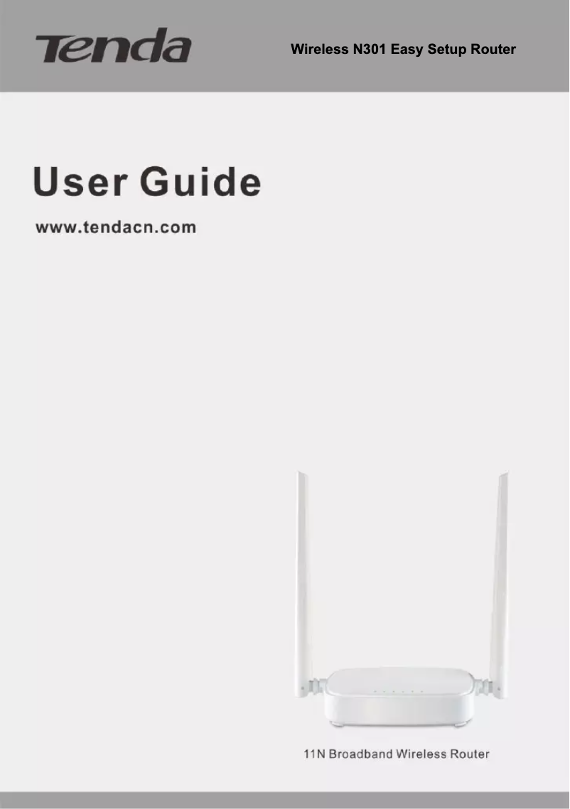 Page 1 de la notice Manuel utilisateur Tenda N301