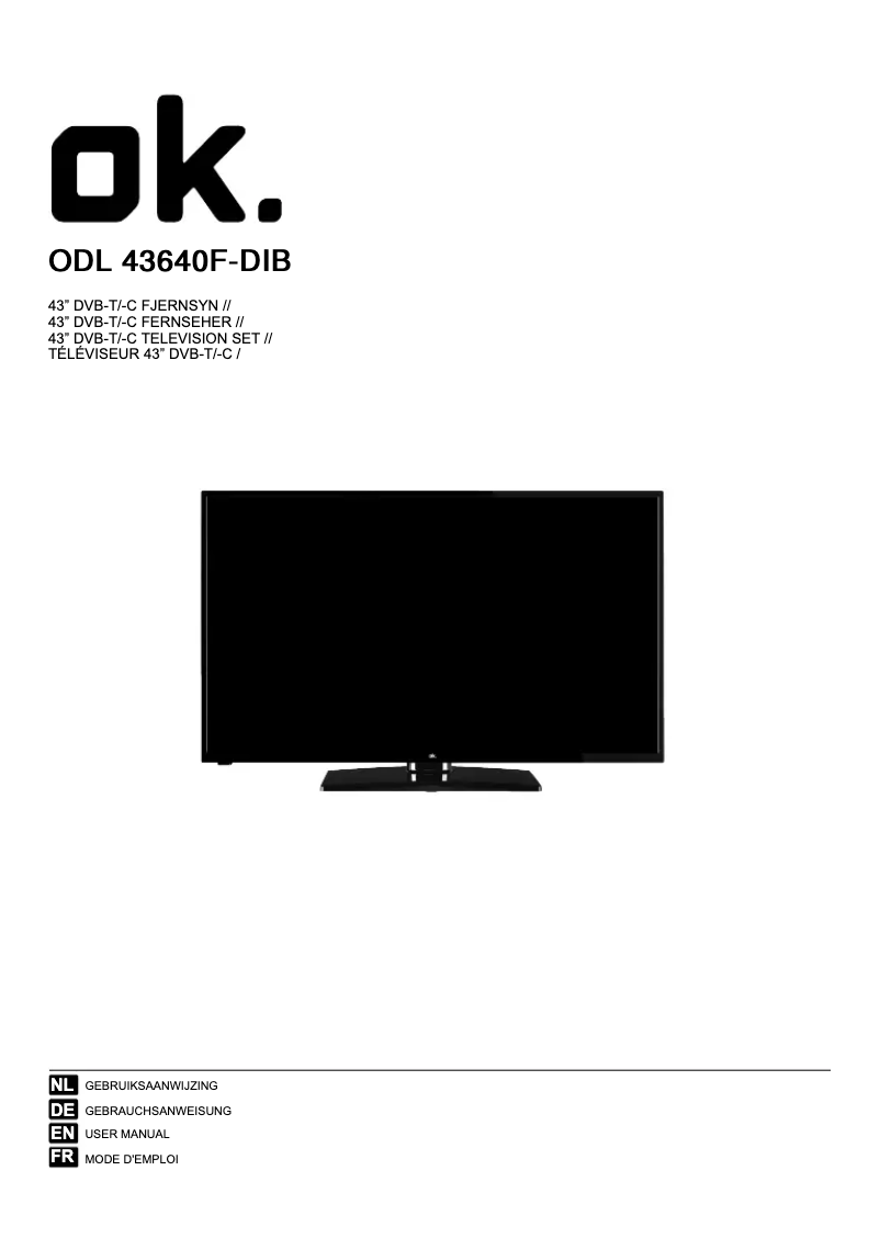 Image de la première page du manuel de l'appareil ODL 43640F-DIB