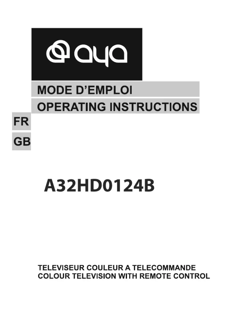 Image de la première page du manuel de l'appareil A32HD0124B
