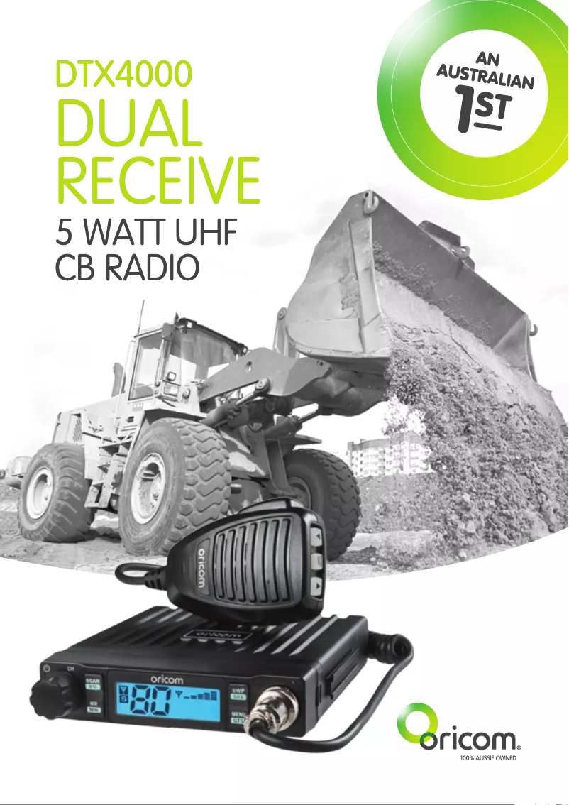 Page 1 de la notice Fiche technique Oricom DTX4000