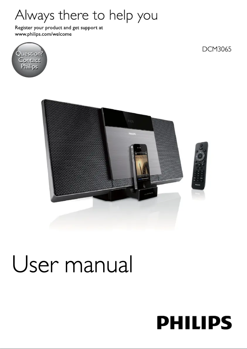 Page n°1 - Manuel utilisateur Philips DCM3065