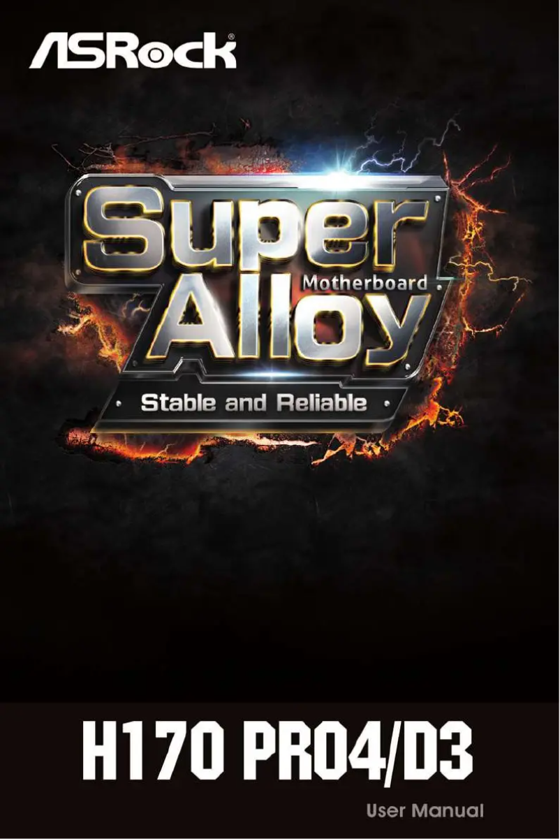 Page n°1 - Manuel utilisateur Asrock H170 Pro4/D3