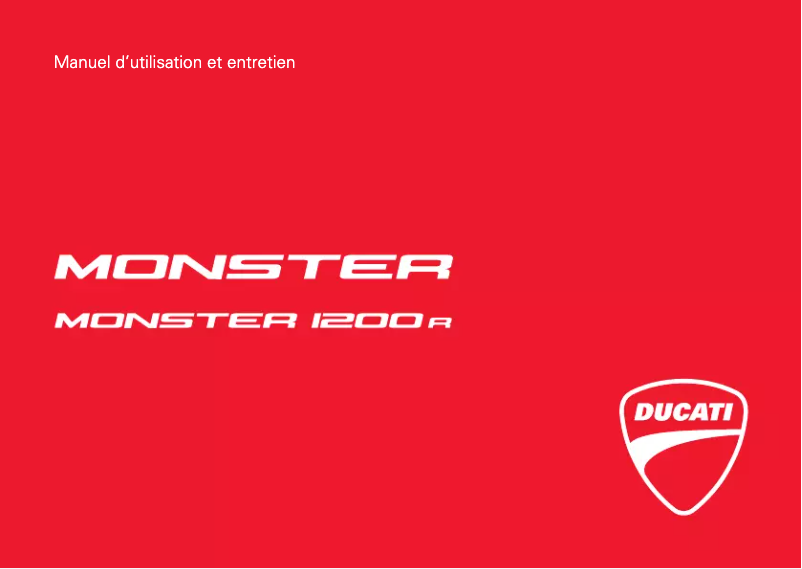 Image de la première page du manuel de l'appareil Monster 1200 R (2017)