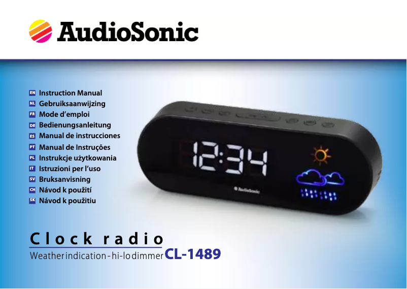 Page 1 de la notice Manuel utilisateur AudioSonic CL-1489