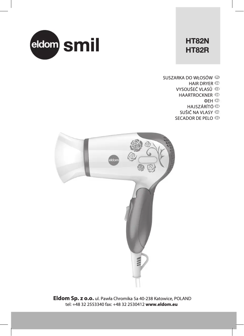 Page n°1 - Manuel utilisateur Eldom Smil HT82N
