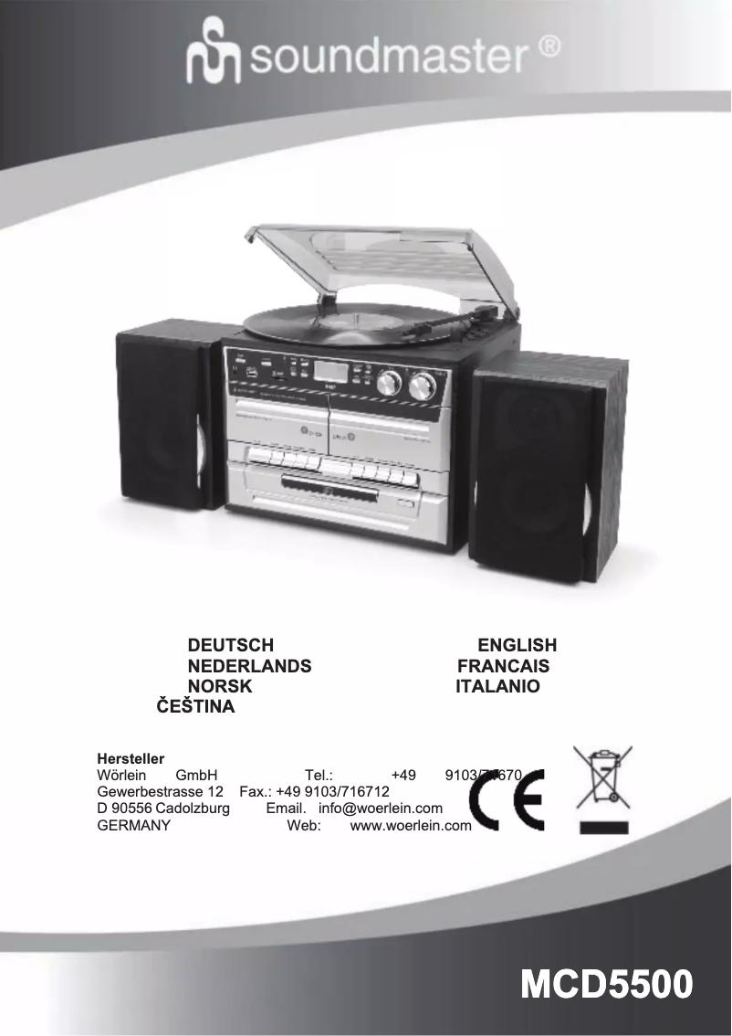 Image de la première page du manuel de l'appareil MCD5500SW