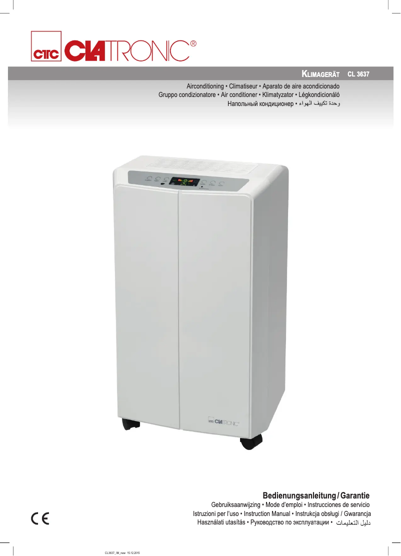 Page 1 de la notice Manuel utilisateur Clatronic CL 3637