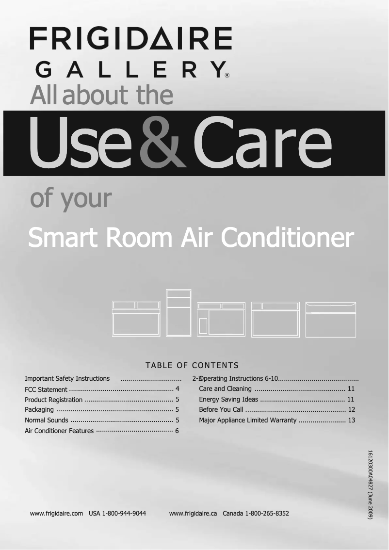 Page 1 de la notice Manuel utilisateur Frigidaire FGRC0844U1